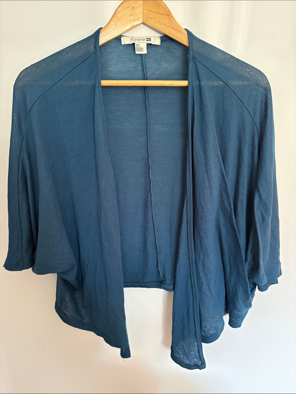 Forever 21 Teal Open-Front Women's Cardigan